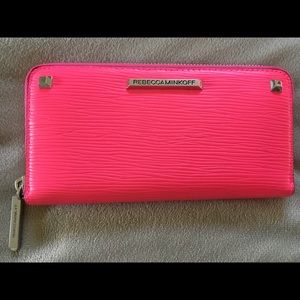 Pink Rebecca Minkoff Wallet NWOT, never used